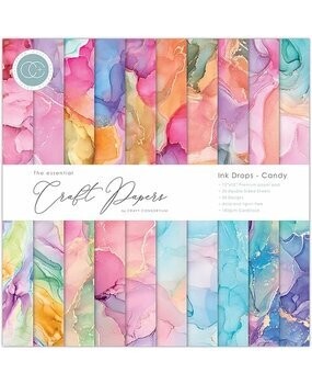 Craft Consortium 12&quot; x 12&quot; Premium Paper Pad INK DROPS - CANDY