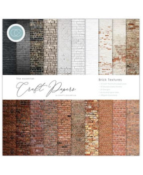 Craft Consortium 12&quot; x 12&quot; Premium Paper Pad BRICK TEXTURES