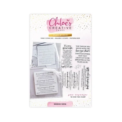 Chloe&#39;s Creative Acrylic Stamps WEDDING VERSE