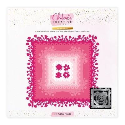 Chloe&#39;s Creative Metal Die Set 8x8 FLORAL FRAMES