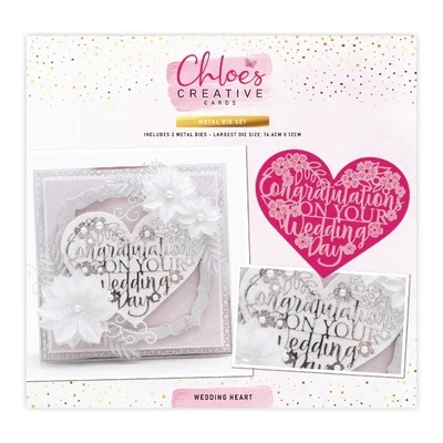 Chloe&#39;s Creative Metal Die Set WEDDING HEART