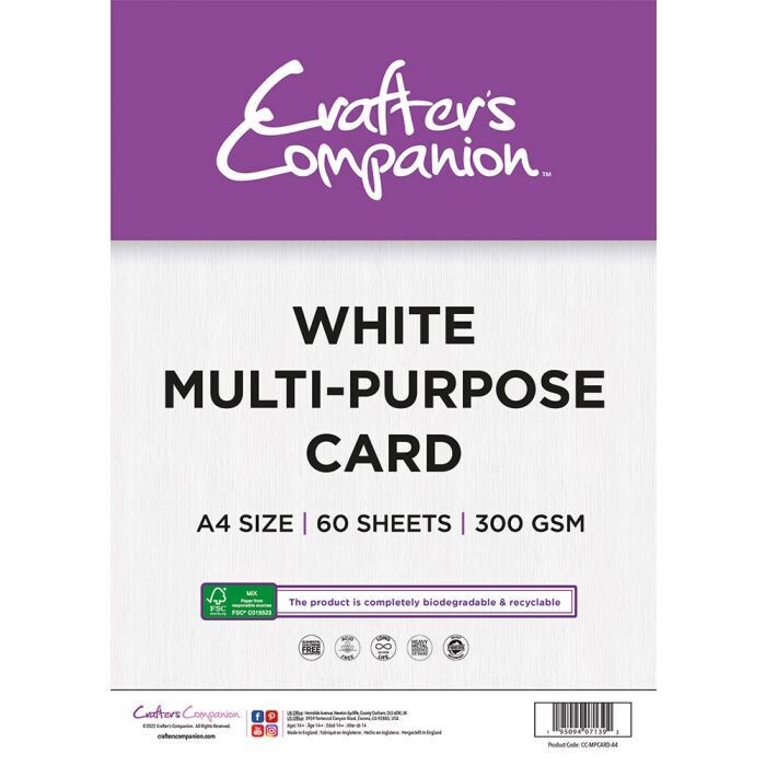 Crafters Companion A4 Cardstock BLACK x40