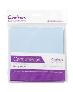 Centura Pearl 6&quot; x 6&quot; Card &amp; Envelope Pack (x8) BABY BLUE