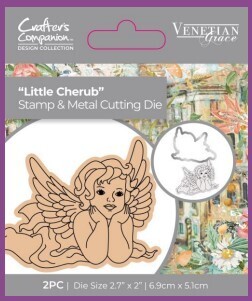 Crafter&#39;s Companion Venetian Grace Stamp &amp; Die set LITTLE CHERUB