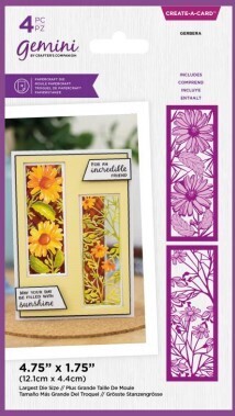 Crafter&#39;s Companion - Gemini Create A Card dies - Floral Panels - GERBERA