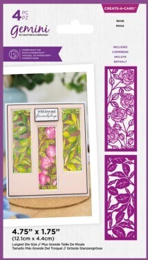 Crafter&#39;s Companion - Gemini Create A Card dies - Floral Panels - ROSE