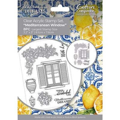 Crafter&#39;s Companion Mediterranean Dreams Stamp &amp; Die Set MEDITERRANEAN WINDOW