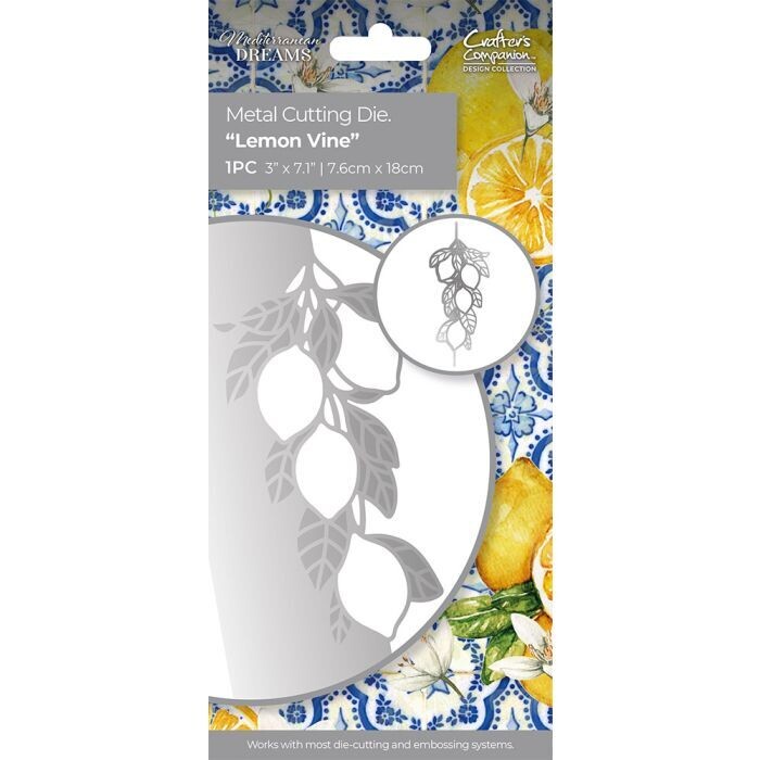Crafter&#39;s Companion Mediterranean Dreams Metal Die LEMON VINE