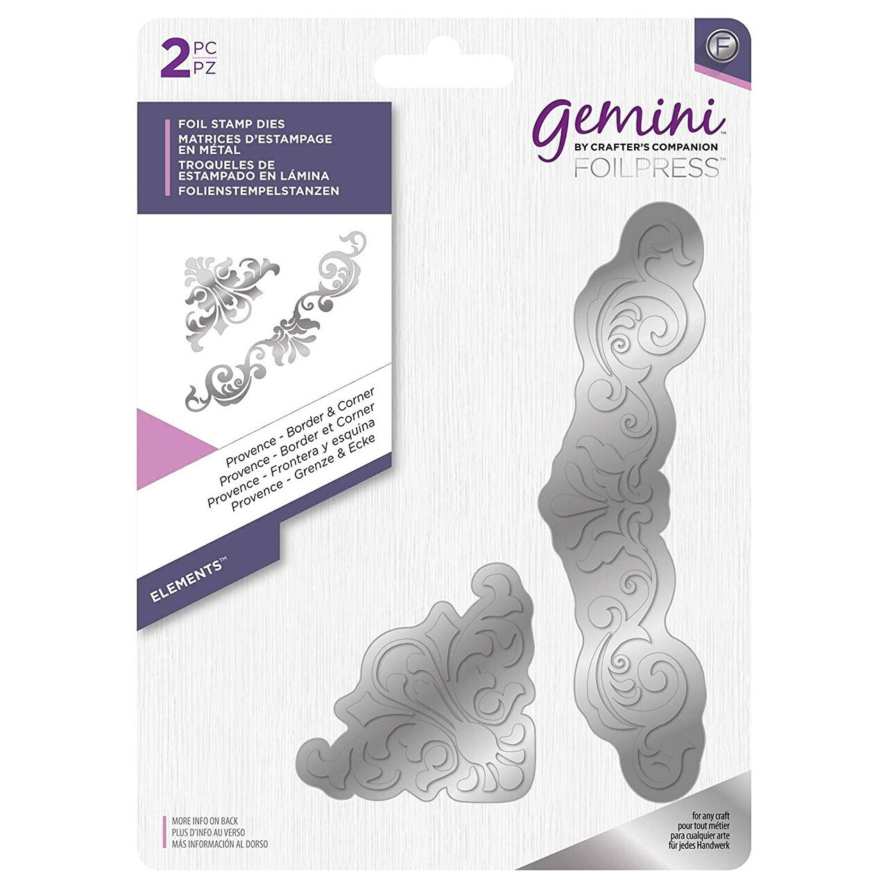GEMINI Foil Stamp &#39;N Cut - PROVENCE Border &amp; Corner **Reduced**