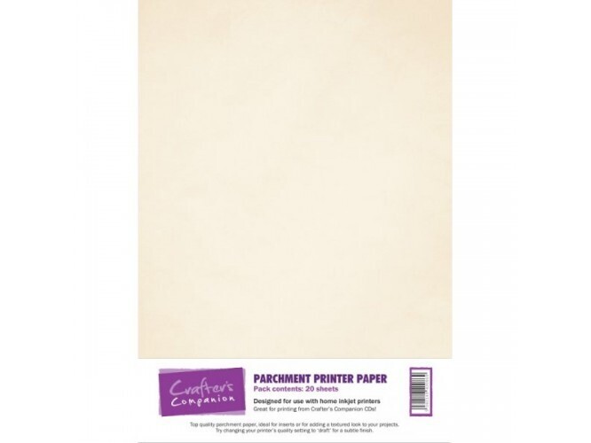 Crafter&#39;s Companion A4 Pack PARCHMENT PRINTER PAPER (x20)