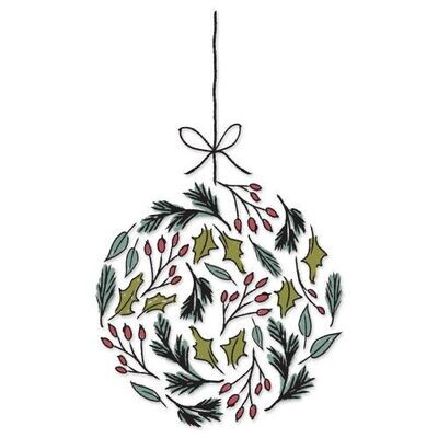 Sizzix Clear Stamps 666325 LEAFY ORNAMENT