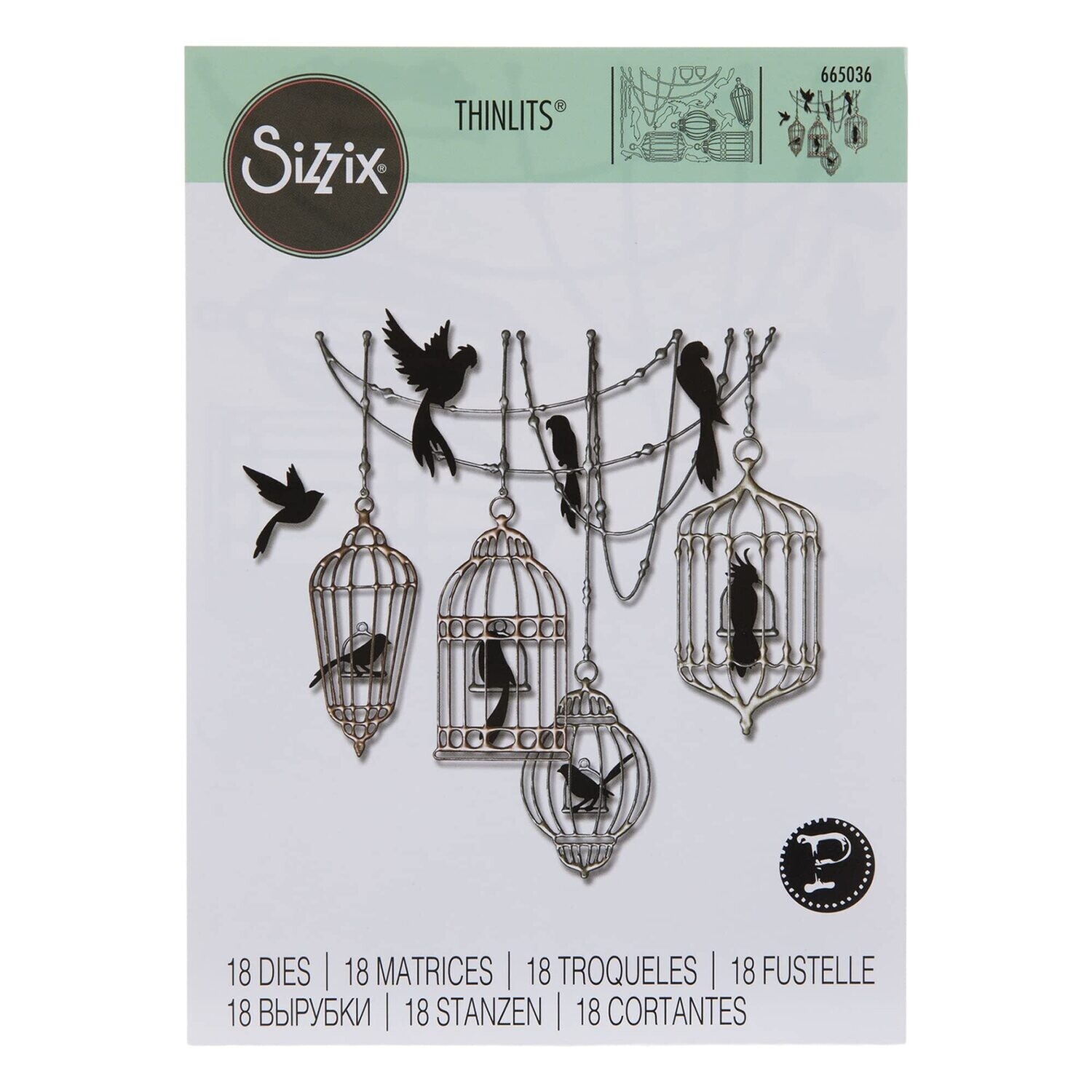 Sizzix Thinlits Die Set 665036 BIRDCAGES