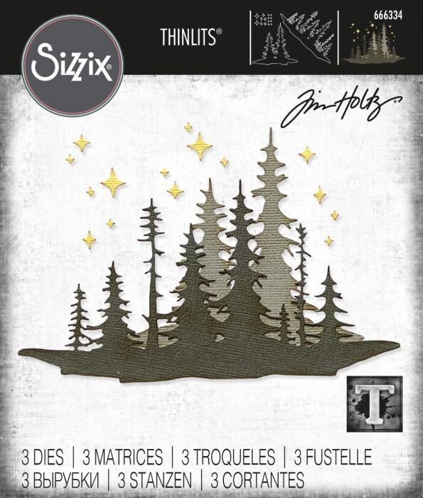 Sizzix Thinlits Die Set 666334 FOREST SHADOWS