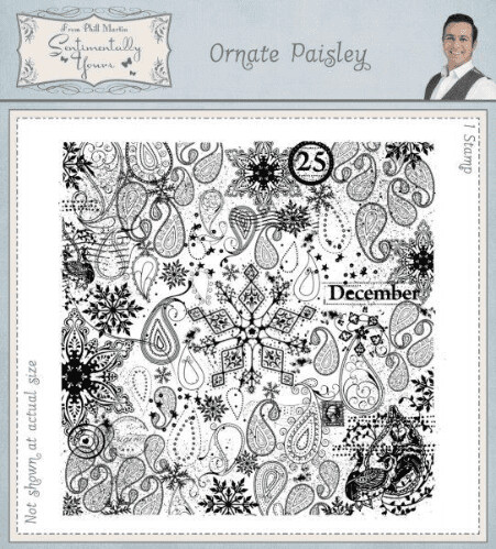 Phil Martin Rubber Stamp ORNATE PAISLEY
