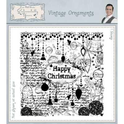Phil Martin Rubber Stamp VINTAGE ORNAMENTS