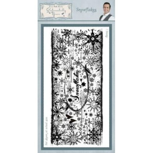 Phil Martin Rubber Stamp DL SNOWFLAKES
