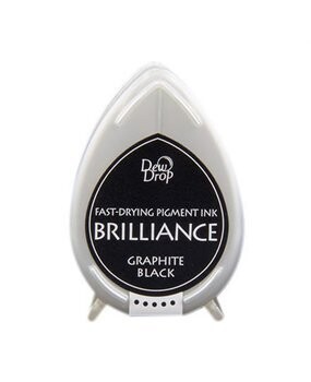 Tsukineko Ink Dew Drop Pad Brilliance GRAPHITE BLACK