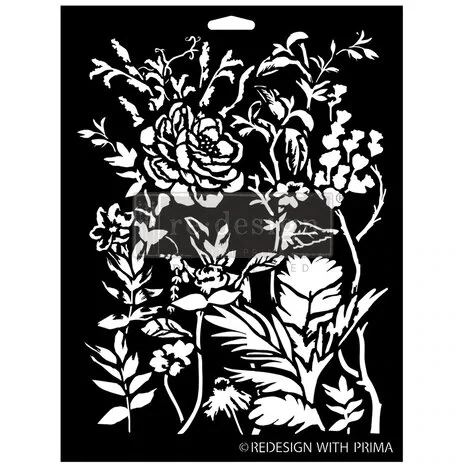 PRIMA Re-Design Decor Stencils CERULEAN BLOOMS