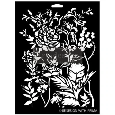 PRIMA Re-Design Decor Stencils CERULEAN BLOOMS