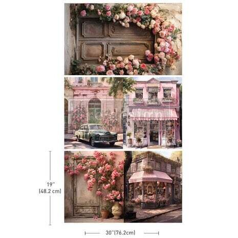 PRIMA Re-Design Decor Blush Blossom Boulevard 19.5x30 Inch Tissue Paper (3pcs) (671761)  **Pre-Order**