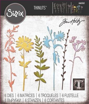 Sizzix Thinlits Die Set VAULT WILDFLOWERS 666565