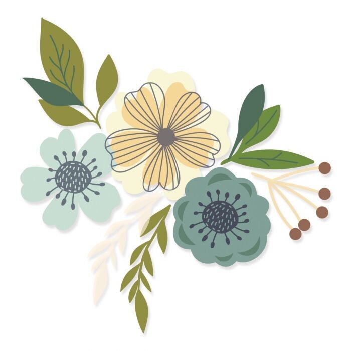 Sizzix Layered Stamps BLOSSOMS 665908