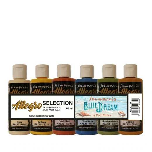 Stamperia Allegro Acrylic Paint Selection BLUE DREAM