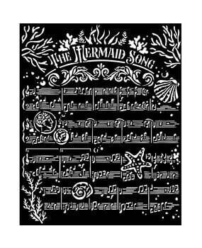 Stamperia Media Stencil 20 x 25cm THE MERMAID SONG