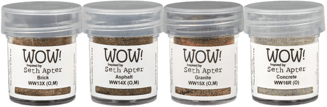 WOW! Embossing Powders Quads - BUILDING BLOCKS Quad WOWKQ001 by Seth Apter