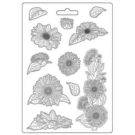 Stamperia Soft Mould A4 Sunflower SUNFLOWER ART K3PTA4562
