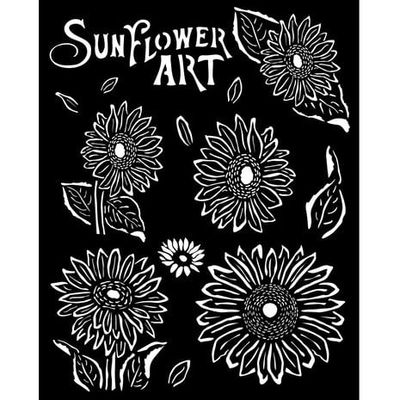 Stamperia Thick Stencil 20 x 25cm Sunflower Art SUNFLOWERS KSTD136