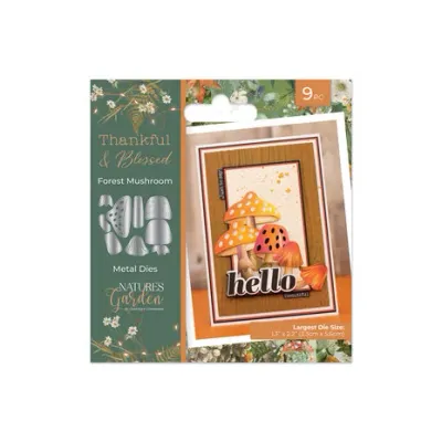 Crafter&#39;s Companion Thankful &amp; Blessed Die Set FOREST MUSHROOM