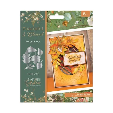 Crafter&#39;s Companion Thankful &amp; Blessed Die Set FOREST FLOOR