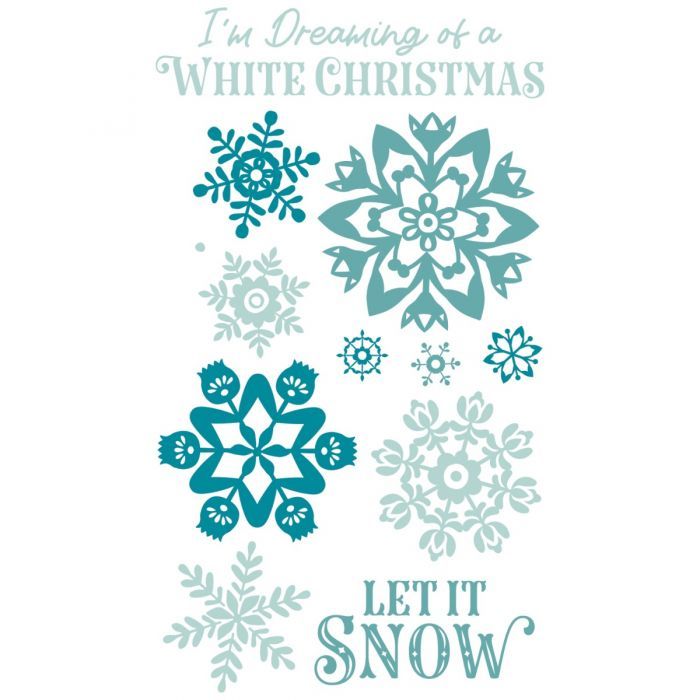Sizzix Acrylic Stamp Set WHITE CHRISTMAS 666724