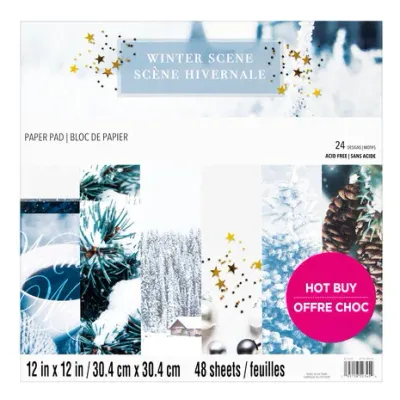 Craft Smith 12&quot;x12 Paper Pad WINTER SCENE