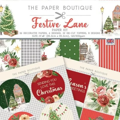 The Paper Boutique FESTIVE LANE 8&quot;x8&quot; Paper Kit