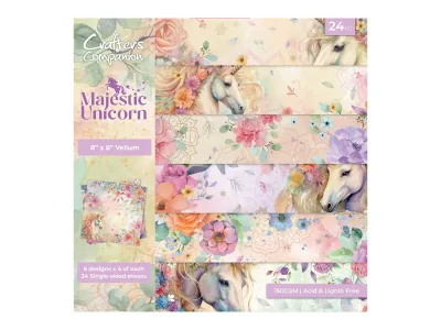 Crafters Companion Majestic Unicorn Vellum 8&quot;x8&quot;