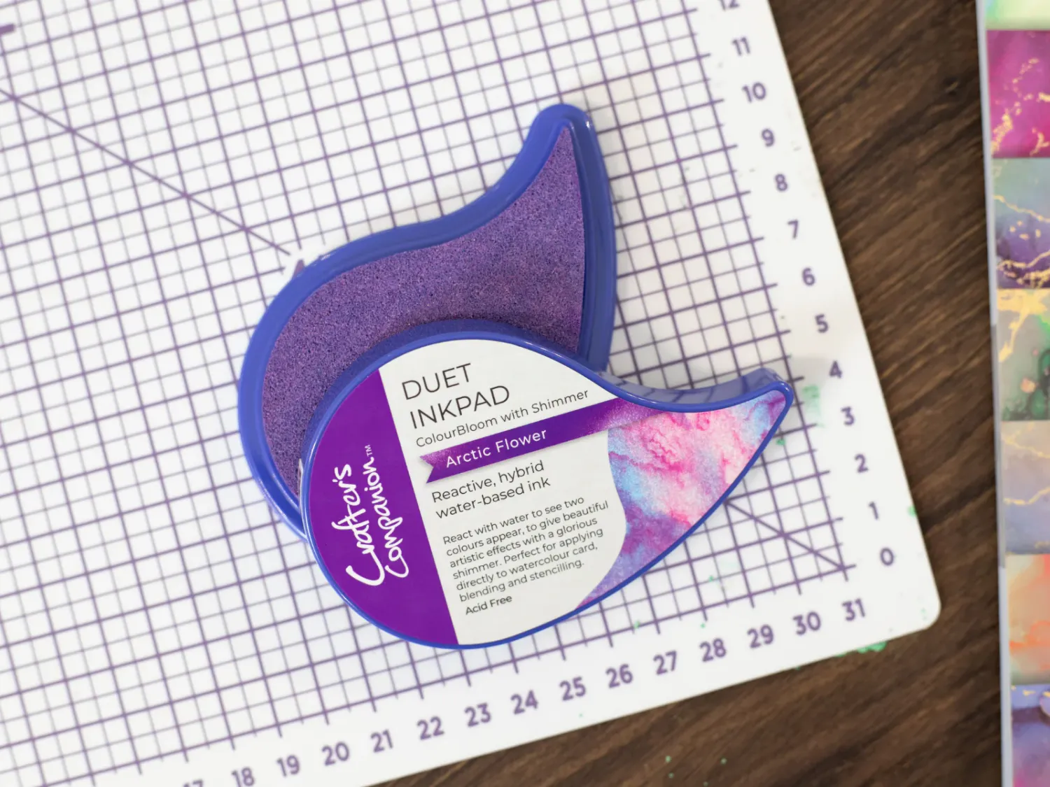 Crafters Companion Duet Inkpad ColourBloom Shimmer ARCTIC FLOWER