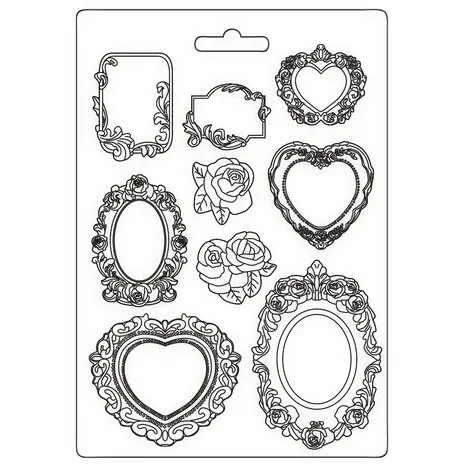 Stamperia Soft Mould Precious A4 FRAMES
