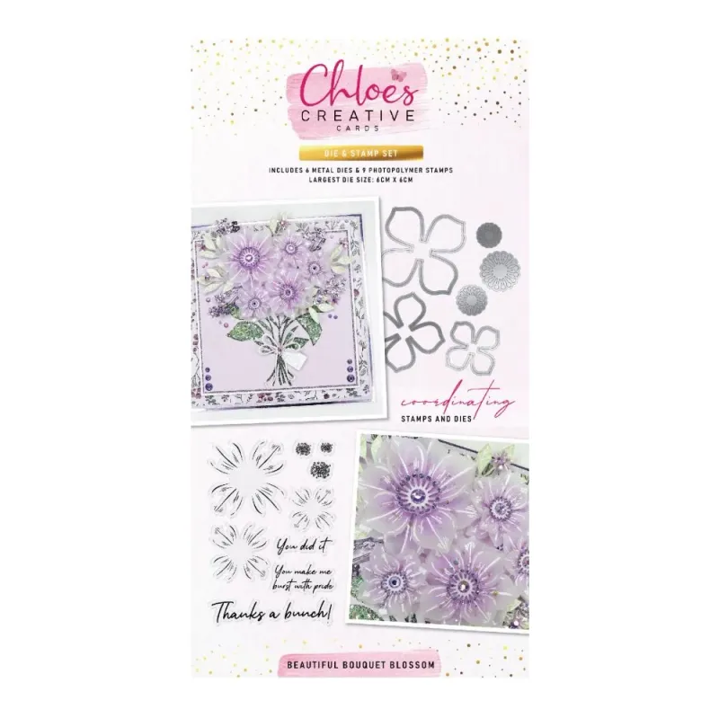 Chloe&#39;s Creative Die &amp; Stamp Set BEAUTIFUL BOUQUET BLOSSOM