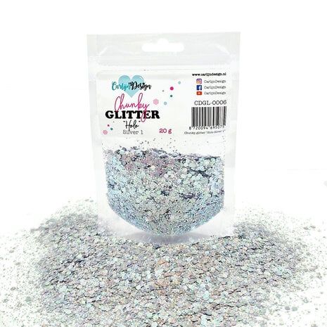 Craft Design Chunky Glitter 20g HOLO SILVER 2
