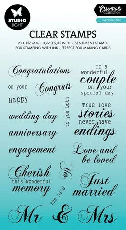 Studio Light WEDDING DAY ESSENTIALS Clear Stamps