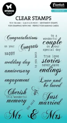 Studio Light WEDDING DAY ESSENTIALS Clear Stamps