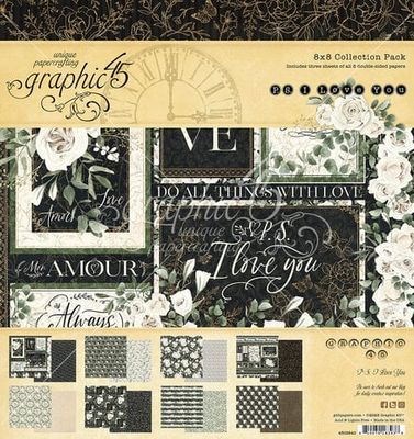 Graphic 45 P.S I LOVE YOU 8x8 Collection Pack