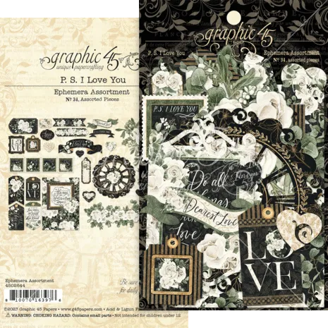 Graphic 45 P.S I LOVE YOU Emphemera Assortment