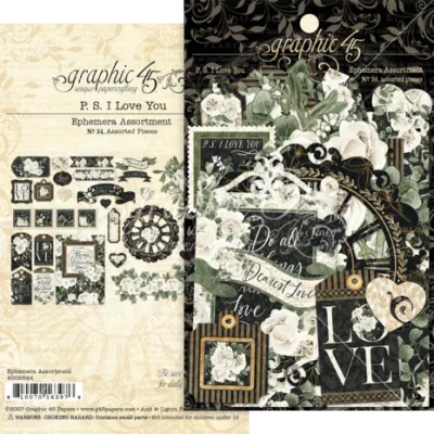 Graphic 45 P.S I LOVE YOU Emphemera Assortment