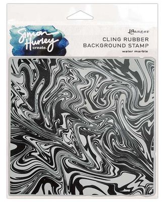 Ranger Simon Hurley Rubber Backround Stamp WATER MARBLE