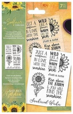 Crafters Companion Natures Garden Stamp Set SUNKISSED WISHES