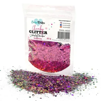 Craft Design Chunky Glitter Colourshift Rainbow MAGENTA