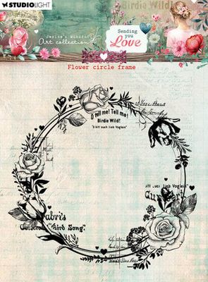 Studio Light Sending You Love Clear Stamps FLOWER CIRCLE FRAME